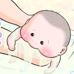 #6　生後3日目。悶絶級のベストショット！な瞬間が…沐浴時にキター！！