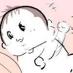 ハイパーご機嫌おっぱいタイム☆4ヶ月ぷにみのあんよの動き